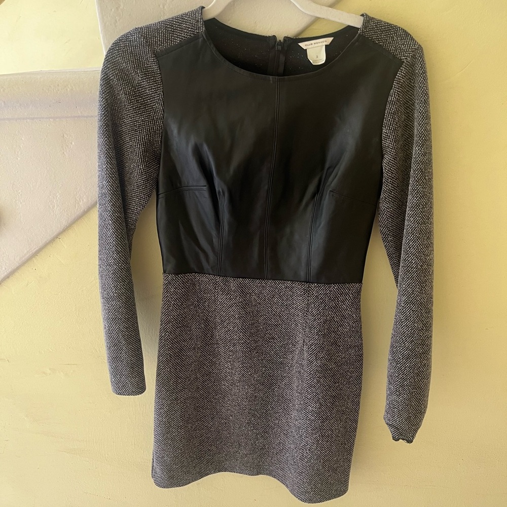 Club Monaco leather panel dress